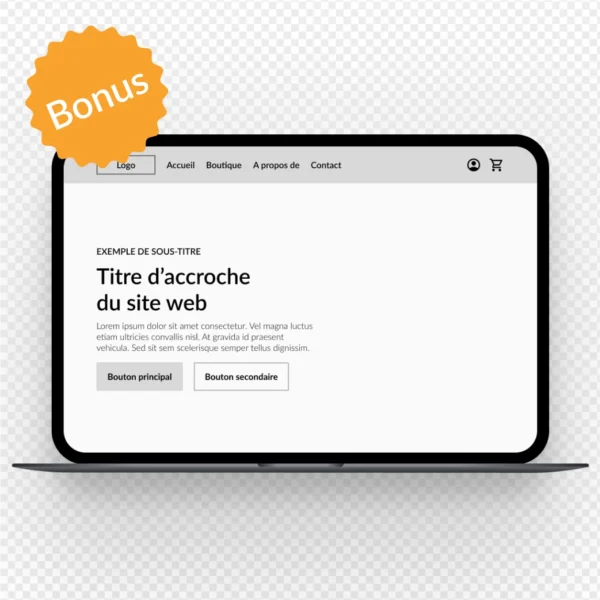 Bonus maquette site web - webby booster