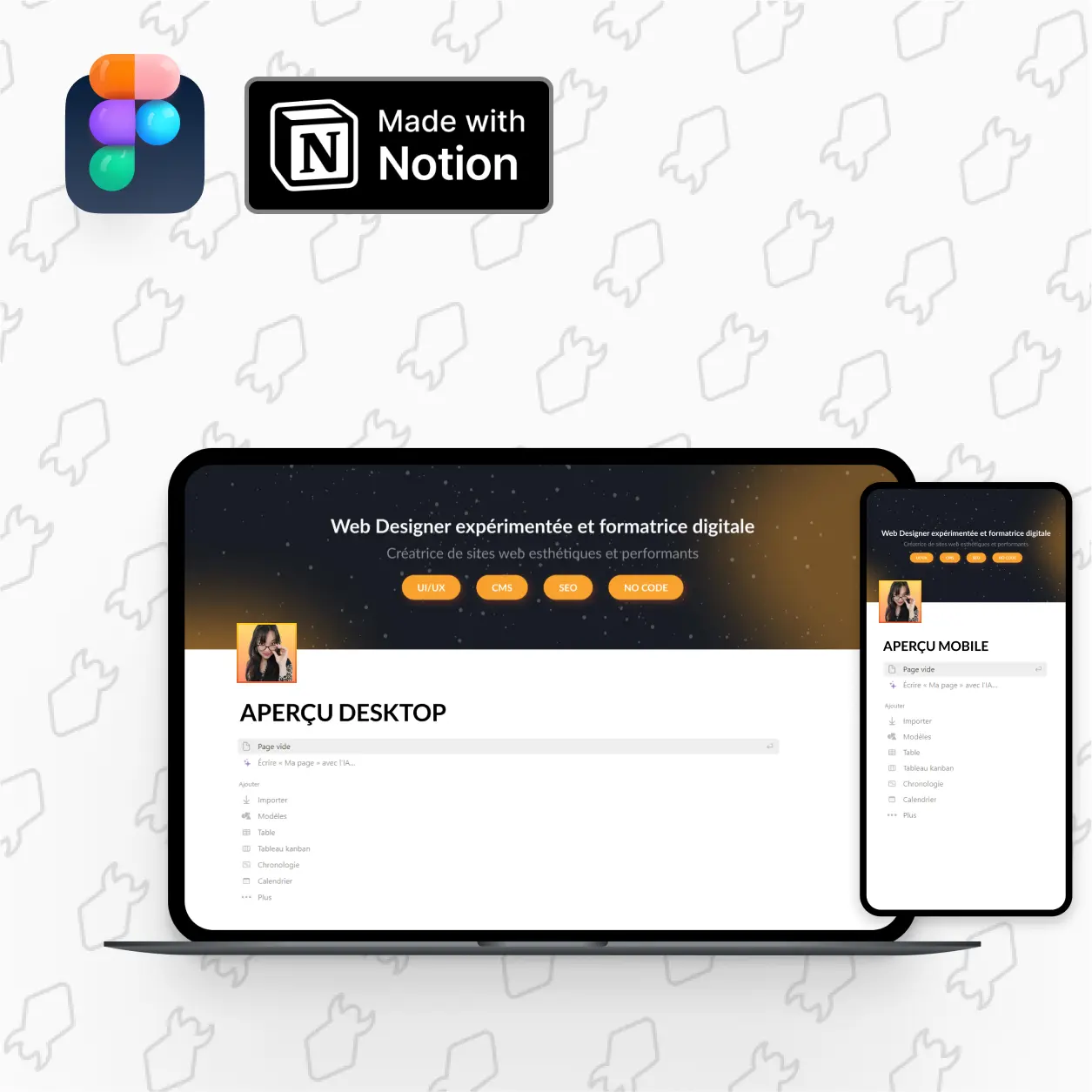 Modèle de couverture et icône Notion disponible sur Figma