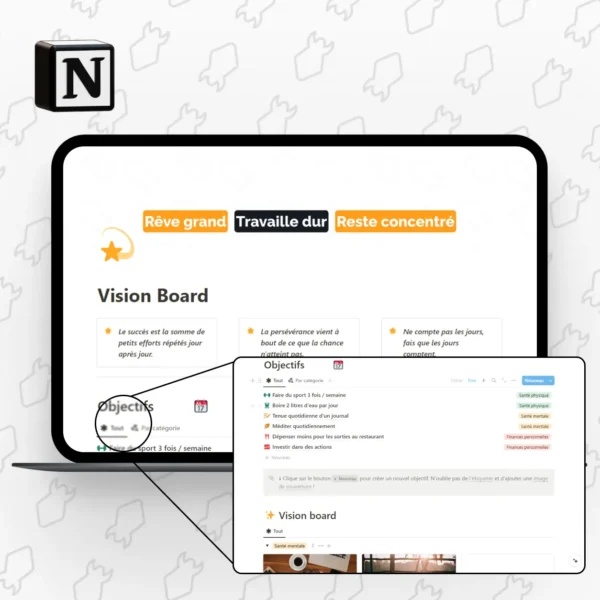 Template Notion - Vision Board Annuel