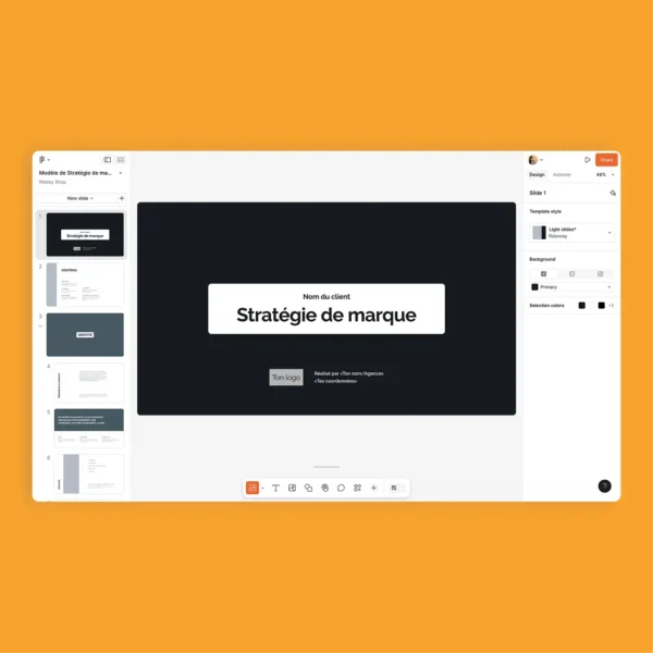 Stratégie de marque - Slide view
