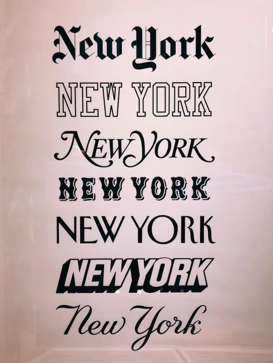 Typographie new york